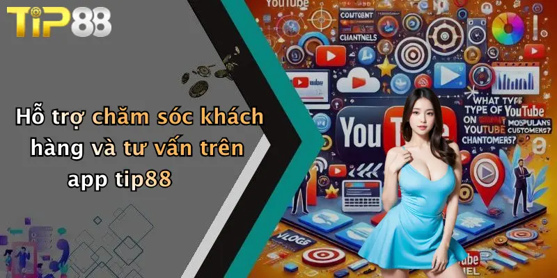 Hỗ trợ chăm sóc khách hàng và tư vấn trên app tip88